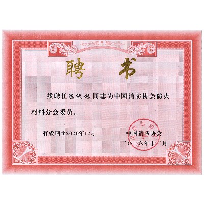 中國消防協會防火材料分會委員